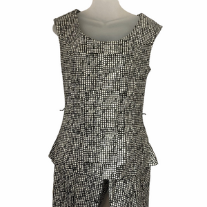 𝅺Y2K LE CHÂTEAU coordinating set black and white abstract design size 4